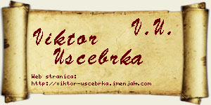 Viktor Ušćebrka vizit kartica